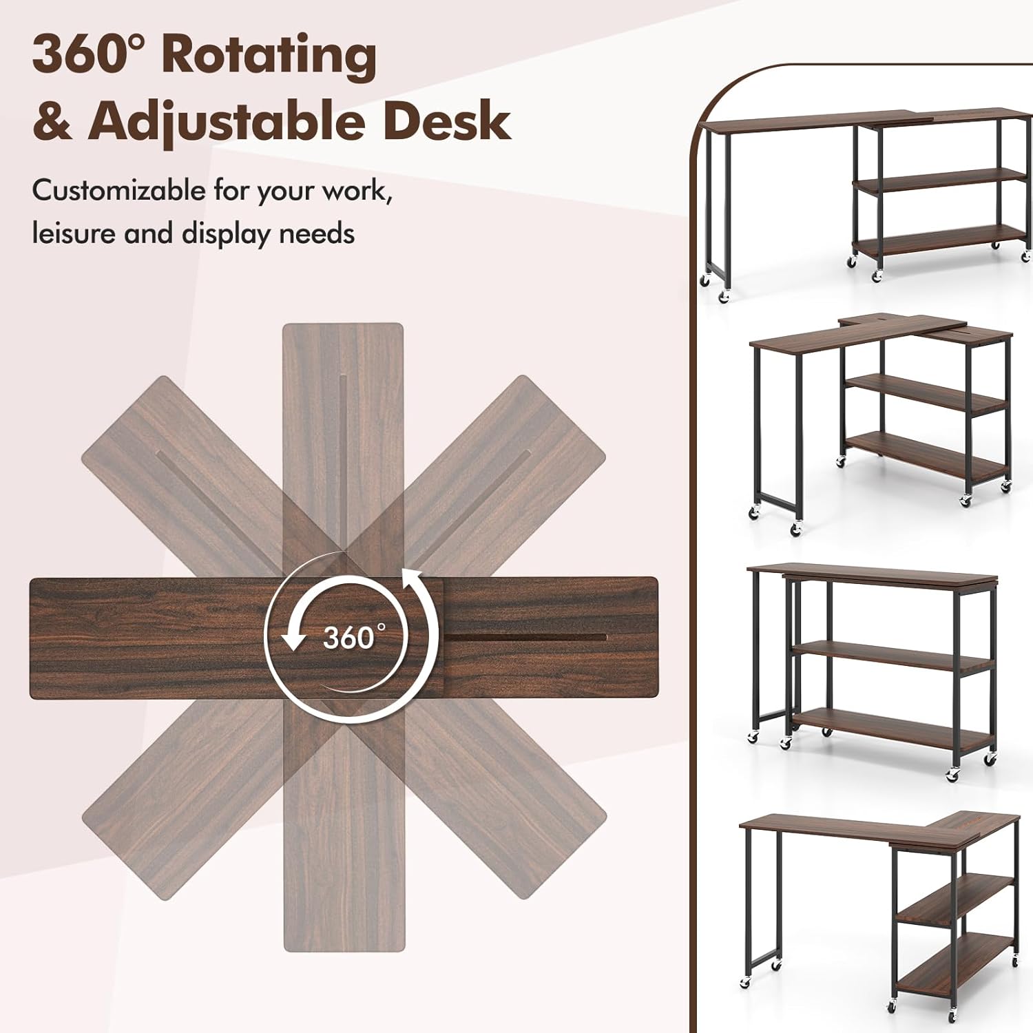 360 °   Table d'appoint rotati - Desk Setup Maker avis et prix