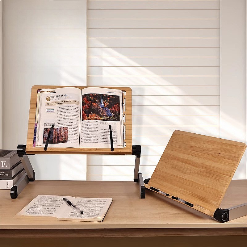 Table de lit réglable en bambo - Desk Setup With Ipad avis et prix